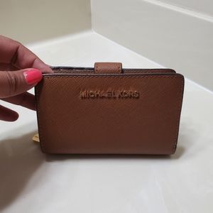 MICHAEL KORS brown leather wallet